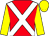 Red, white crossed sashes, yellow sleeves and cap (Messrs T L V Whittaker, J M Gruft & D C Lyall)