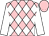 Pink and white diamonds, white sleeves, pink cap (Mr Myerscough, Mr Cox & Mr Anastasiou)