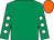 Emerald green, white spots on sleeves, orange cap (Never So Bold)