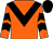 Orange, black chevron, chevrons on sleeves, black cap (Alan Kidd Dave Bamlet Racing)
