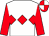 White, red triple diamond & sleeves, quartered cap (J J Devlin)