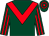 Dark green, red chevron, striped sleeves, hooped cap (Big Bucks Racing)