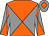 Orange and grey diabolo, grey and orange diabolo on sleeves, grey cap, orange diamond (Mr John M B Strowbridge)