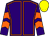 Purple, orange seams, orange chevrons on sleeves, yellow cap (On de Buses Partnership)