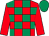 Red & emerald green check, red sleeves, emerald green cap (Clonakilty Racing Club)