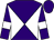 Purple and white diabolo, purple sleeves, white armlets, purple cap (Mr A S Ward)