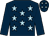Dark blue, light blue stars, dark blue sleeves (Trinity Racing)