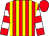 Red and yellow stripes, red and white hooped sleeves, red cap (Daniel Gath Homes Ltd)