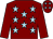 Maroon, light blue stars, maroon sleeves (Mr T G Williams)