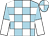 Light blue and white check, halved sleeves, light blue and white quartered cap (Jimmy Hack Racing Partners)