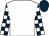 White, dark blue and white check sleeves, dark blue cap (Mr Hamad Rashed Bin Ghedayer)