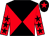 Black and red diabolo, red sleeves, black stars, black cap, red star (Mr Liam M Hall)