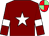 Maroon, white star & armlet, light green & red quartered cap (Gigginstown House Stud)