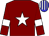 maroon, white star & armlet, blue & white striped cap (Gigginstown House Stud)