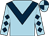 Light blue, dark blue chevron, diamonds on sleeves, quartered cap (Dr P R & Mr A C Walpole)