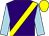 Purple, yellow sash, light blue sleeves, yellow cap (The Craftsmen)