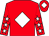 Red, white diamond, red sleeves, white stars, red cap, white diamond (S Brown H Steele D Fitzgerald)