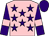 Pink, purple stars, purple sleeves, pink armlets, purple cap (Reefer Distribution Services Ltd)