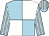 Light blue and white (quartered), striped sleeves and cap (Mr D H Brown)