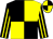 Black and yellow (quartered), striped sleeves, yellow and black quartered cap (Mr Terence Wood)