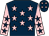 Dark blue, pink stars, pink sleeves, dark blue stars (Mrs Juliet Minton)