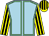 Light blue, light green seams, yellow and black striped sleeves and cap (D Ellison - B Olkowicz - C Speller)