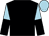 Black, light blue and black halved sleeves, light blue cap (21st Century Racing, C Hodgson & Bgc)