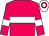 Cerise, white hoop on body and armlets, white cap, cerise hoop (The Starship Partnership)