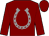 Maroon, grey horseshoe (Alice Albright)