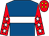 Royal blue, white hoop, red sleeves, white stars, red cap, yellow diamonds (Woodstock Syndicate)