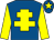 Royal blue, yellow cross of lorraine & sleeves, yellow star on cap (Michelle Ryan)