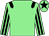 Light green, black epaulettes, striped sleeves, black star on cap (Mrs C C O'Farrell)