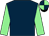 Dark blue, light green sleeves, quartered cap (Sean Bell)