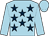 Light blue, dark blue stars, light blue sleeves & cap (Sea Lodge Racing Syndicate)