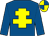 Royal blue, yellow cross of lorraine, qtd cap (J A Stewart)