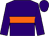 Purple, orange hoop, purple cap (Jackie Acksel)
