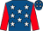 Royal blue, white stars, red sleeves (The Maple Hurst Partnership)