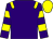 Purple, yellow epaulets, hooped sleeves, yellow cap (Mutual Friends)