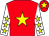 Red, yellow star, white sleeves, yellow stars, red cap, yellow star (Tommy Tuckers & Peter Baker)