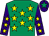 Emerald green, yellow stars, purple sleeves, yellow stars, purple cap, emerald green star (The Ever Hopefuls)