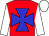 Red, blue maltese cross, white sleeves and cap (Messrs G C Kalil, G M Alexander & K E Michael & Mr)