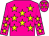 Dayglo pink, dayglo yellow stars (Mr B P Maroun)