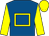 Royal blue, yellow hollow box, sleeves and cap (Mrs F Houlihan)