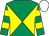 Emerald green and yellow diabolo, hooped sleeves, white cap (United Five Racing & Mr Andrew Sayer)