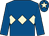 Royal blue, beige triple diamond and star on cap (Richard W Gilchrist)