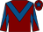 Maroon, royal blue chevron, diabolo on sleeves, maroon cap, royal blue star (V Clifford)