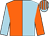 Light blue & orange halved, striped cap (Kieran Grant)