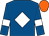 Royal blue, white diamond and armlets, orange cap (Mr Simon Capon)