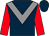 DARK BLUE, GREY chevron, WHITE and ROYAL BLUE striped sleeves (Bgc Racing & Partner)