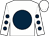 White, dark blue disc, white sleeves, dark blue spots (Mr Salem Rashid)